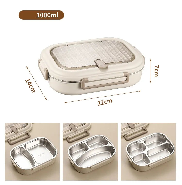 304 Stainless Steel Microwaveable Bento Box Zpaxo