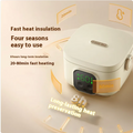 Smart Wireless Heated Lunch Box Zpaxo Beige 500ml