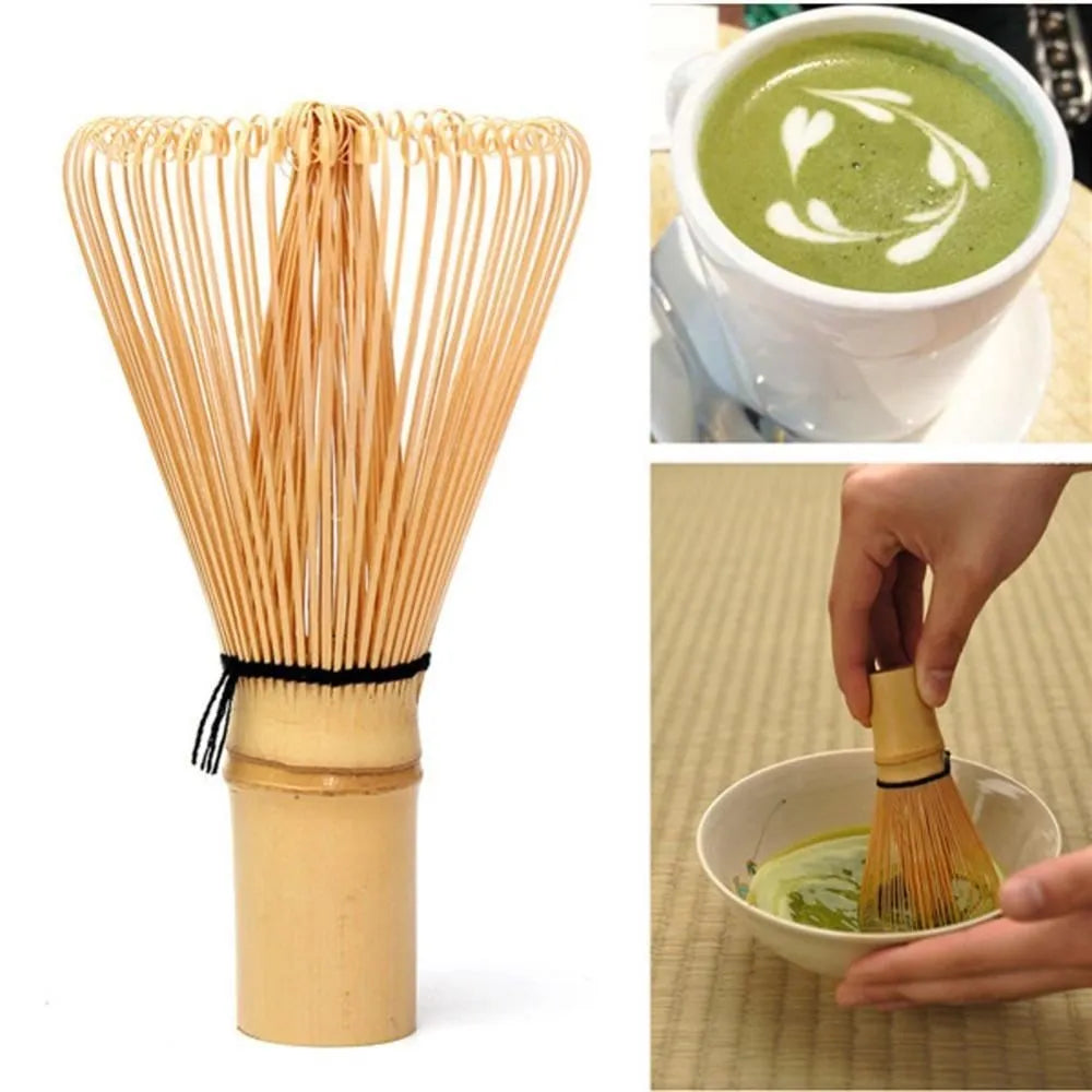 Japanese Bamboo Matcha Whisk, 64 Prongs Zpaxo