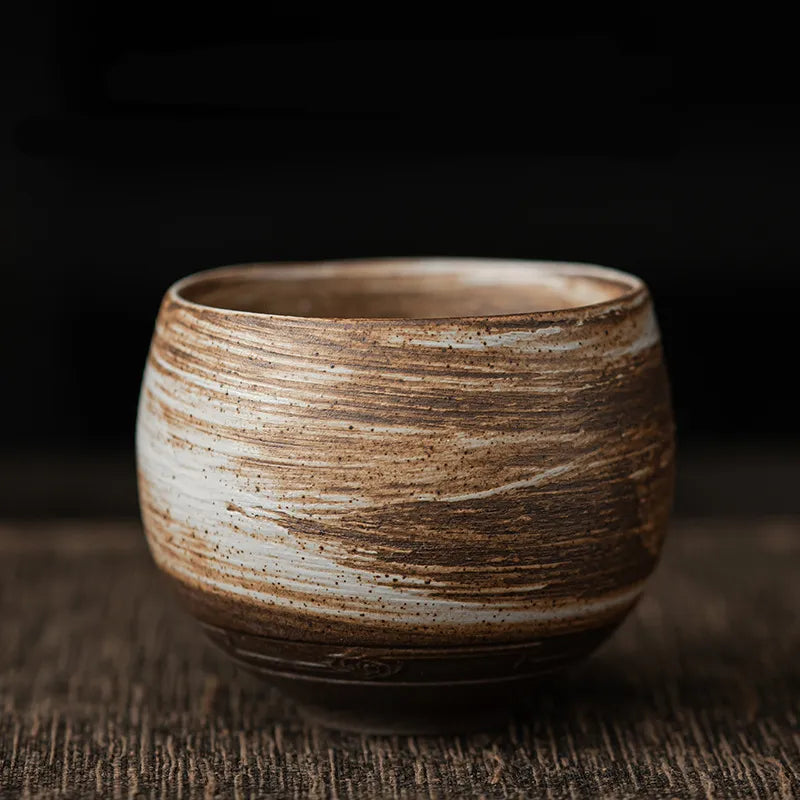 Japanese Handmade Coarse Pottery Tea Cup Zpaxo