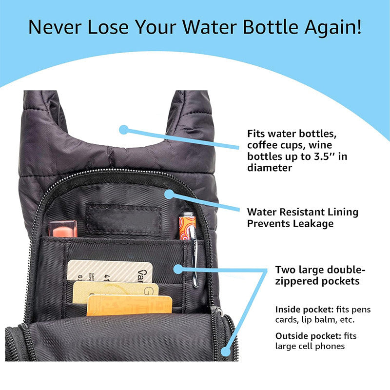 Insulated Outdoor Bottle Cover with Strap Zpaxo