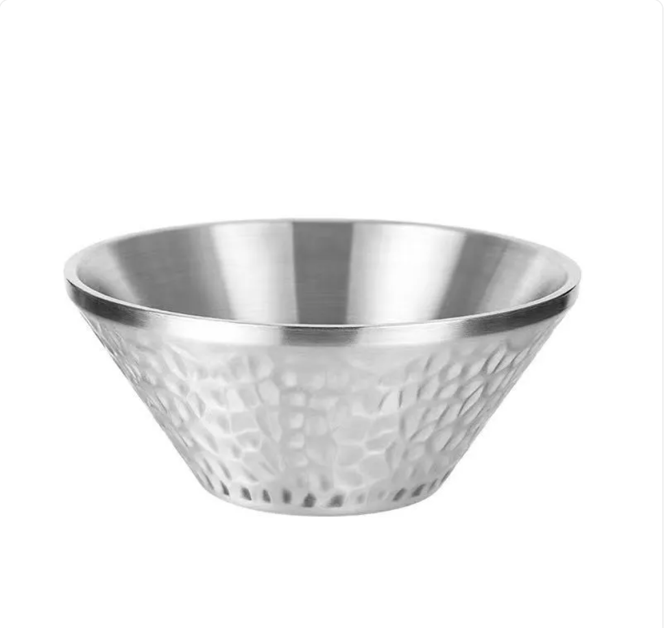 Stainless Steel Bamboo Hat Rice Bowl Zpaxo