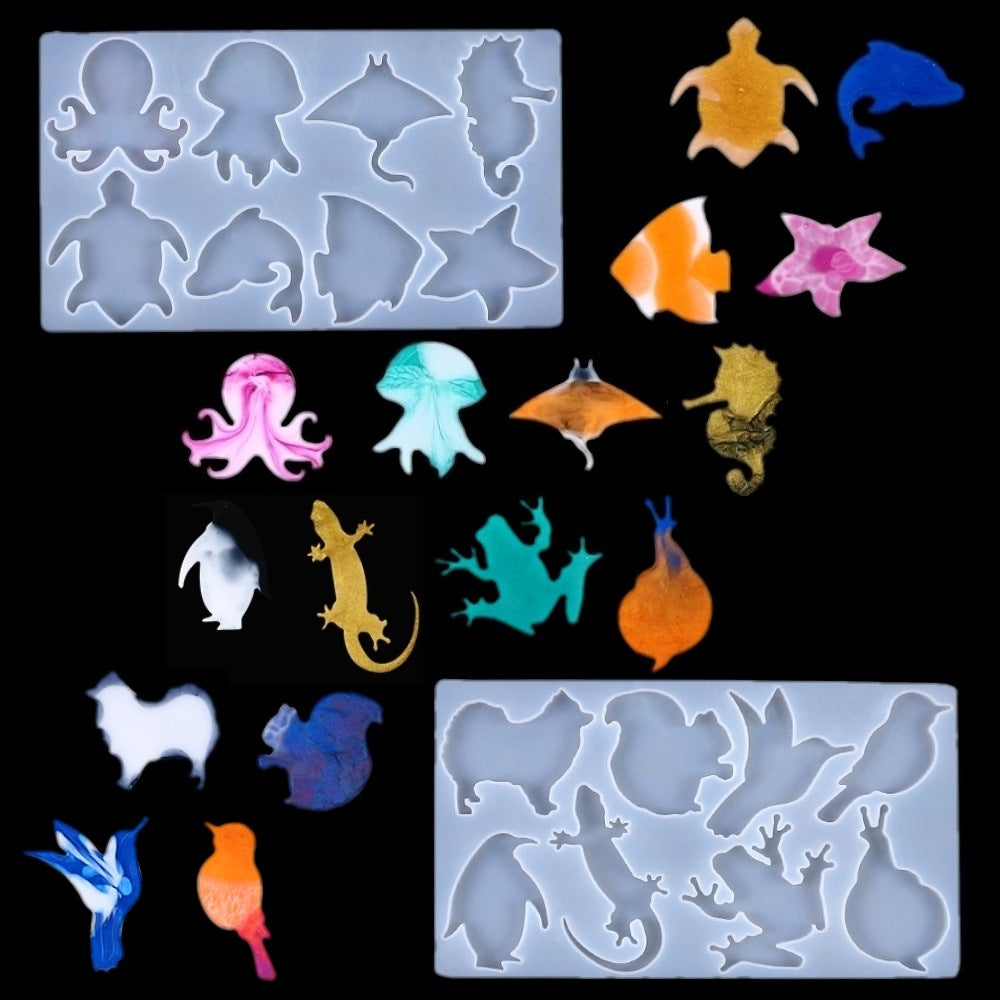 DIY Crystal Drip Silicone Mold for Keychains (1pc)