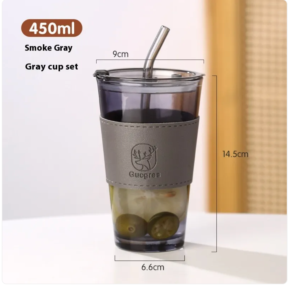 Double-Layer Glass Drink Cup Zpaxo