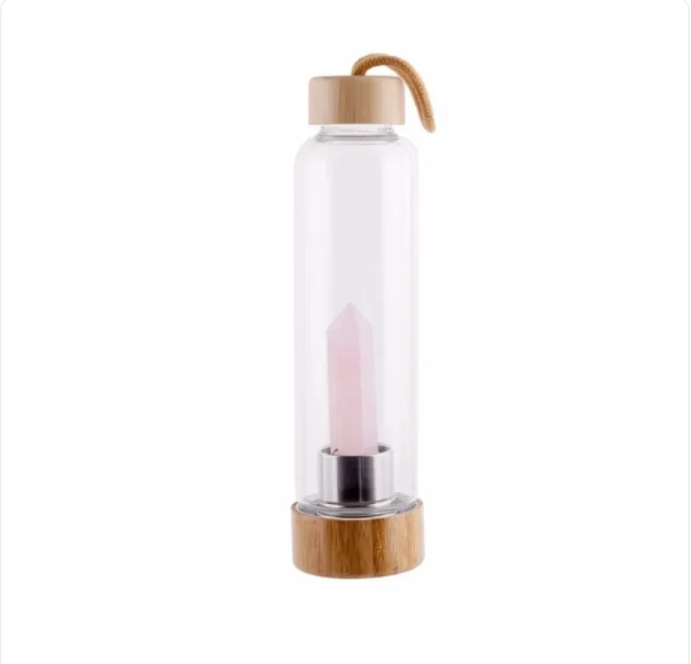 Crystal Bamboo Water Bottle Zpaxo