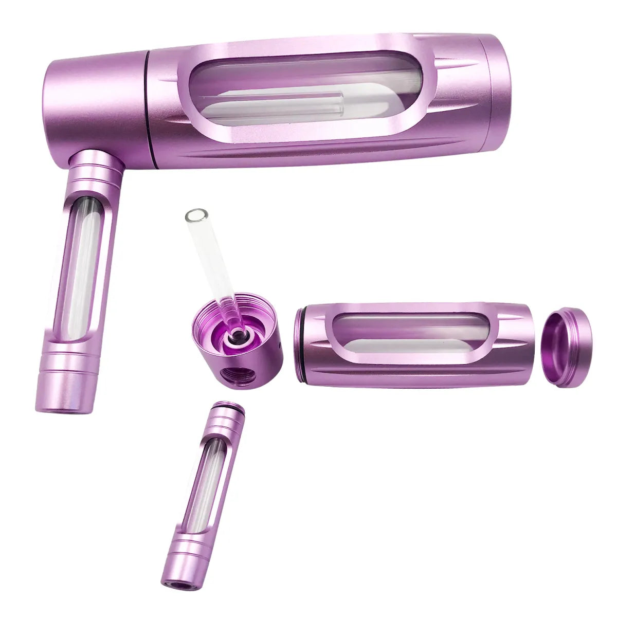 150mm Portable Aluminum Alloy Glass Pipe Zpaxo