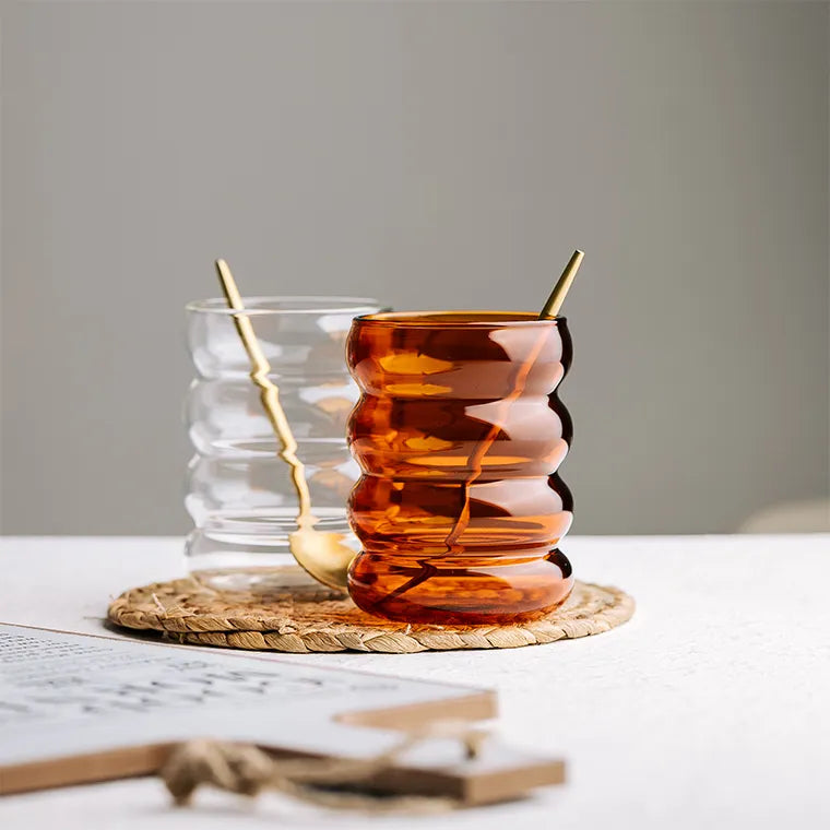 Handmade Amber Heat-Resistant Glass Cup Zpaxo