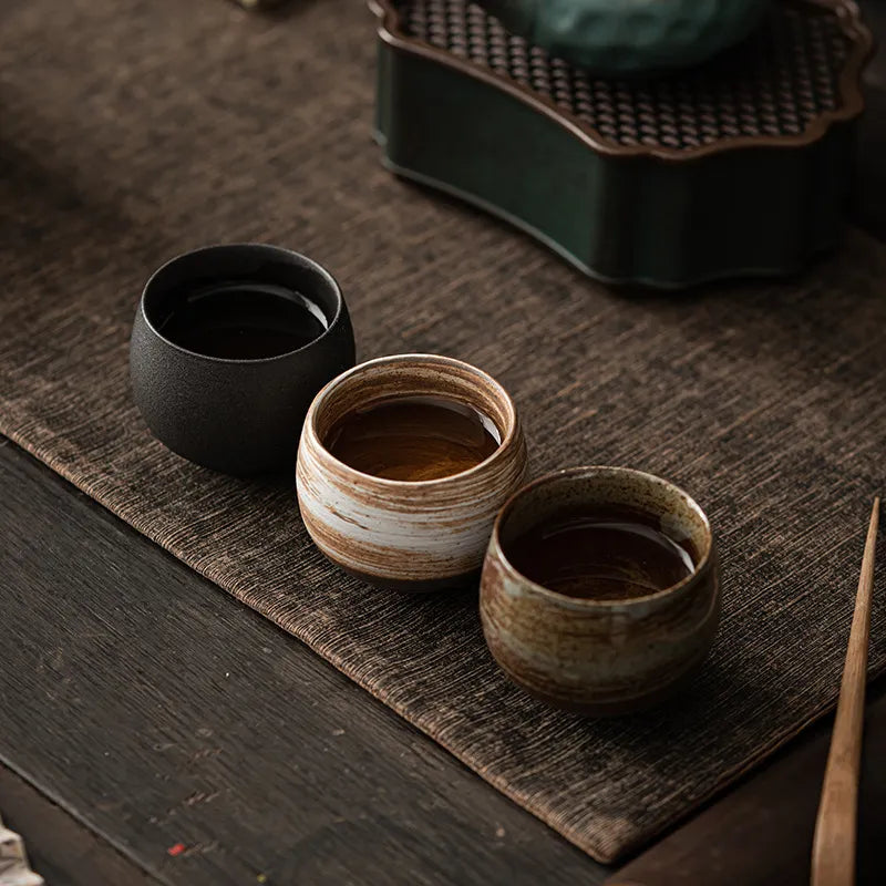 Japanese Handmade Coarse Pottery Tea Cup Zpaxo