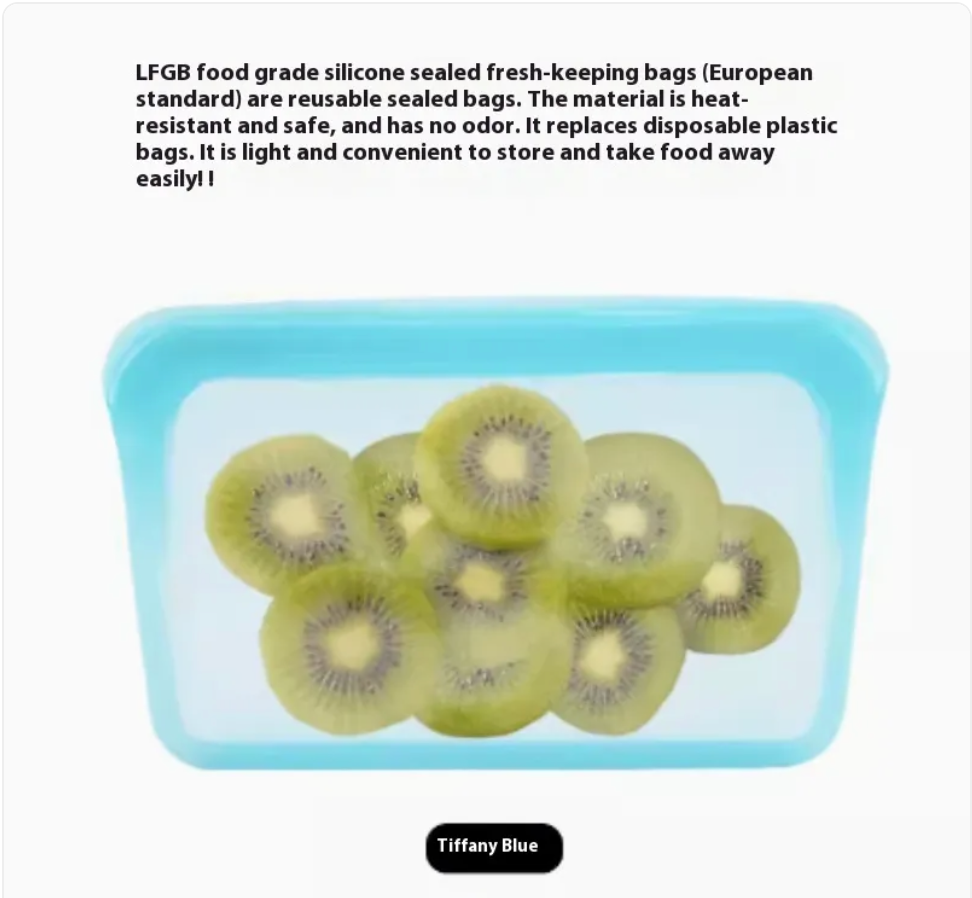 Silicone Food Storage Bag Zpaxo