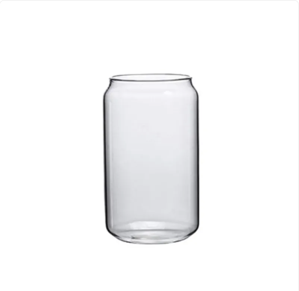 Transparent Glass Cup with Lid & Straw Zpaxo No Straw No Lid 400ml
