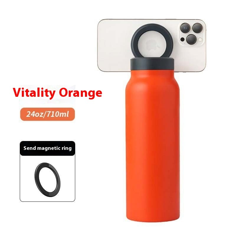 Magnetic Sports Thermal Bottle with Phone Holder Zpaxo