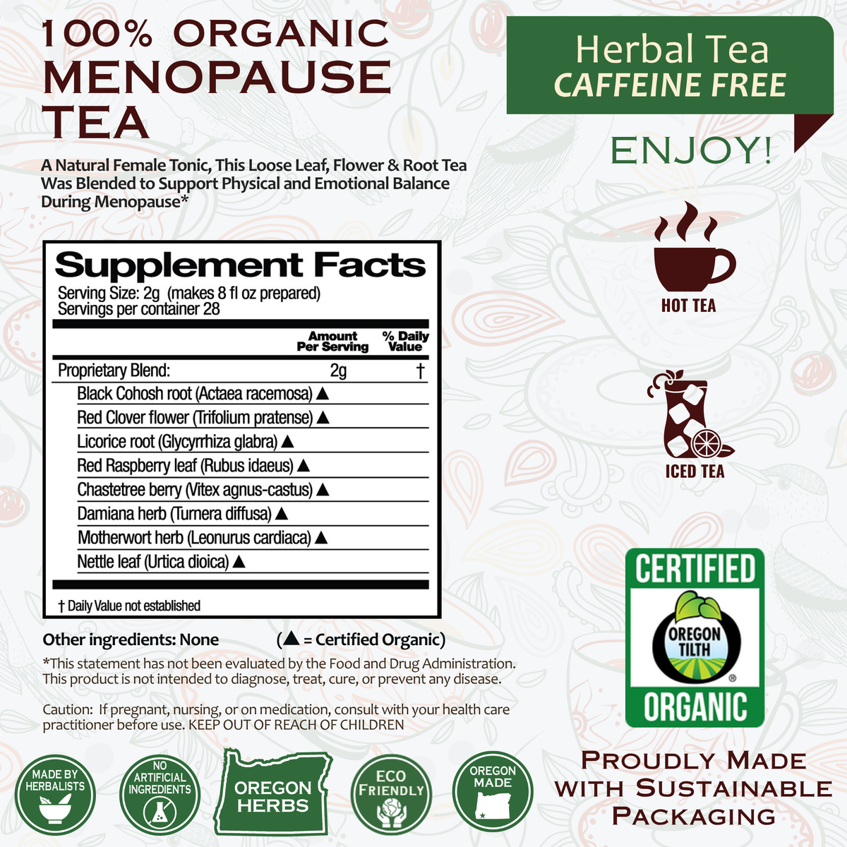 Eir Menopause Organic Herbal Tea Zpaxo