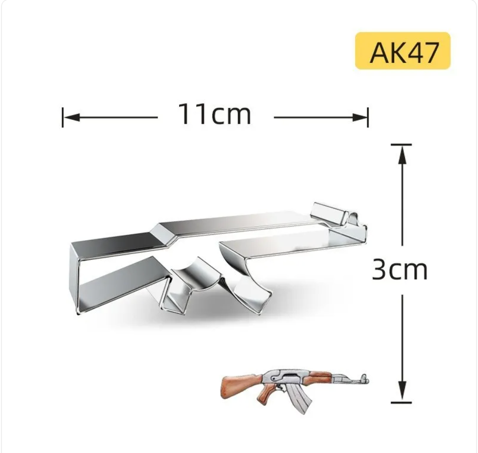 Military Shaped Cookie Cutter Zpaxo AK47
