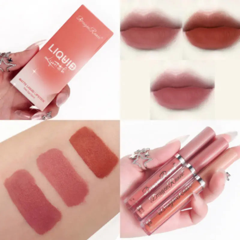 Matte Velvet Lipstick and Gloss in Dusty Rose & Brown