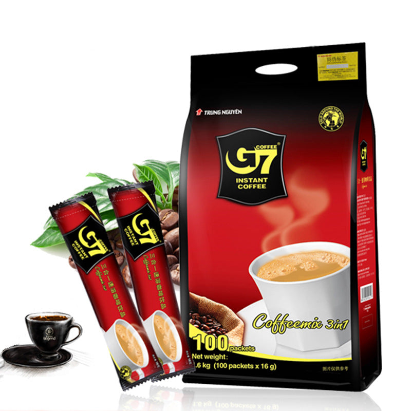 Vietnamese G7 Instant 3-in-1 Coffee Powder (1600g, 100 Packs) Zpaxo