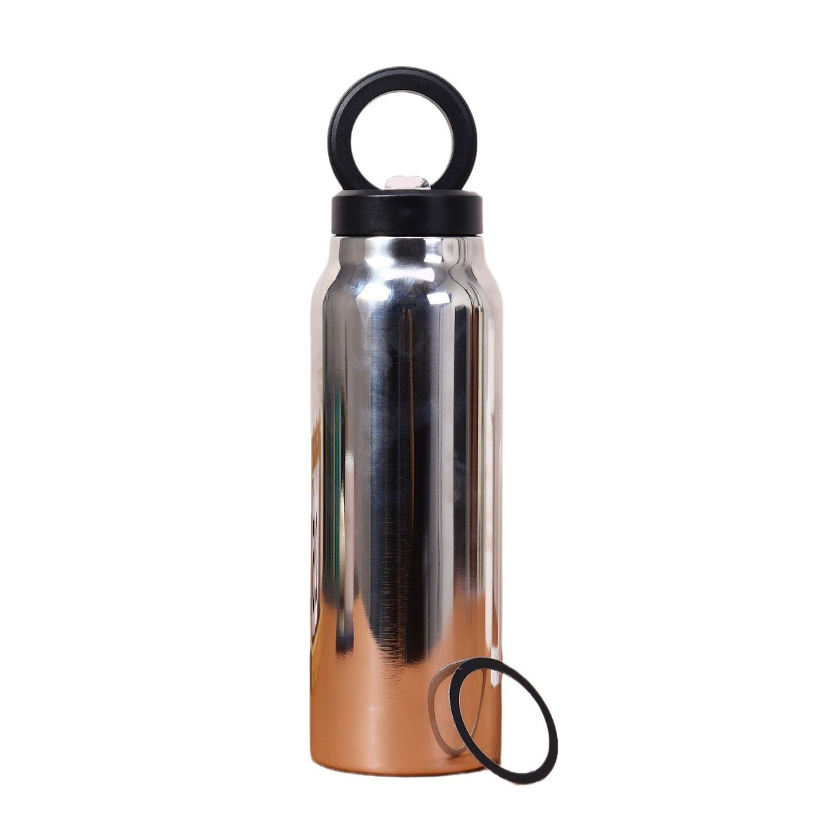 Magnetic Sports Thermal Bottle with Phone Holder Zpaxo Silver (with straw) 800ml