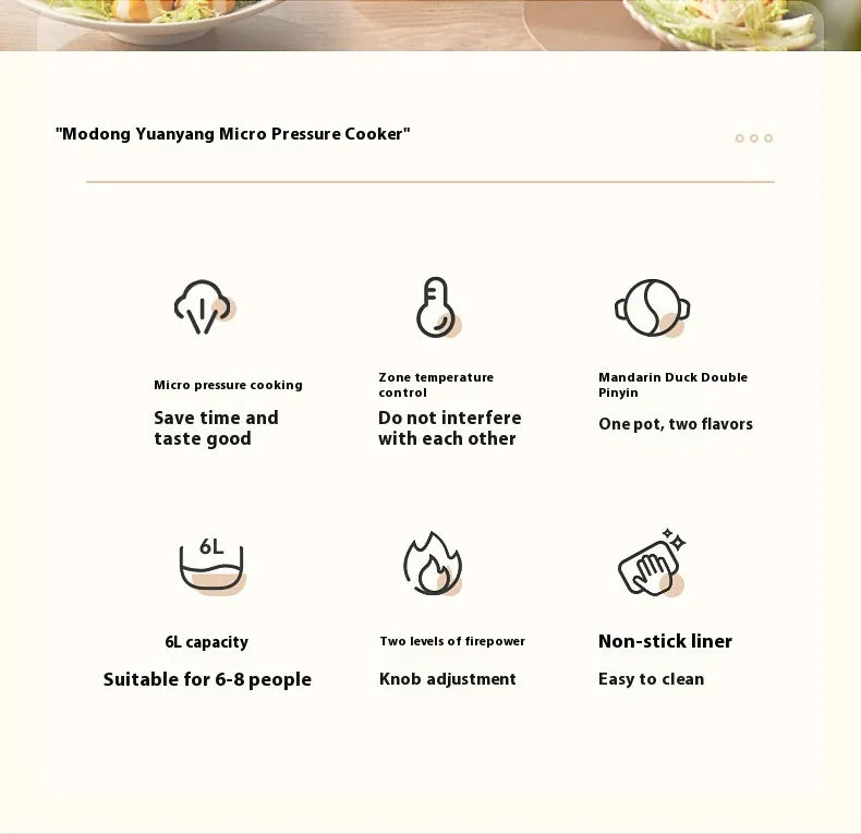 Modong Multi-functional Electric Hot Pot Zpaxo
