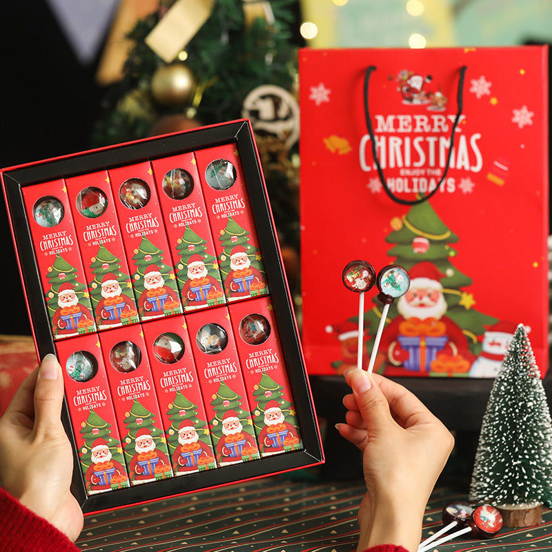 Creative Christmas Candy Star Lollipops Gift for Friends Zpaxo