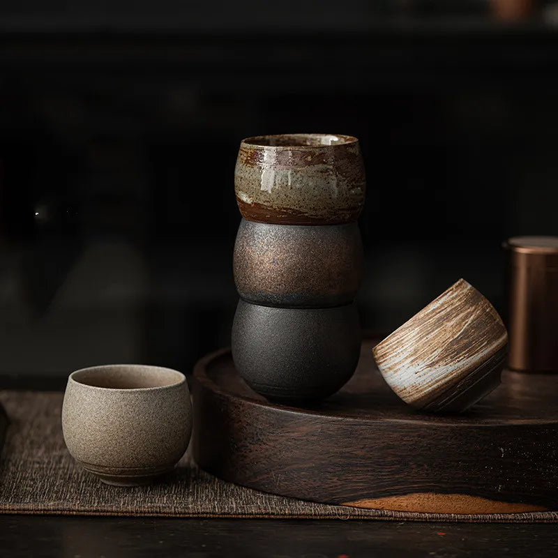 Japanese Handmade Coarse Pottery Tea Cup Zpaxo