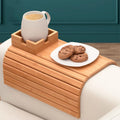 Bamboo Sofa Arm Rest Tray Zpaxo Bamboo 41.5x34cm
