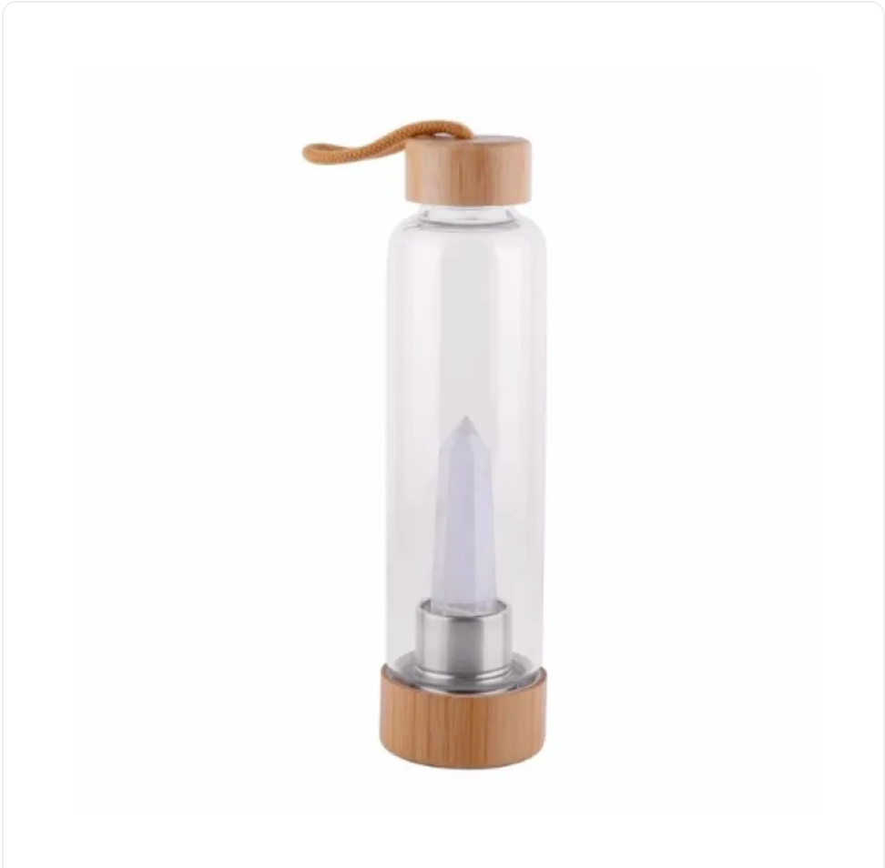 Crystal Bamboo Water Bottle Zpaxo