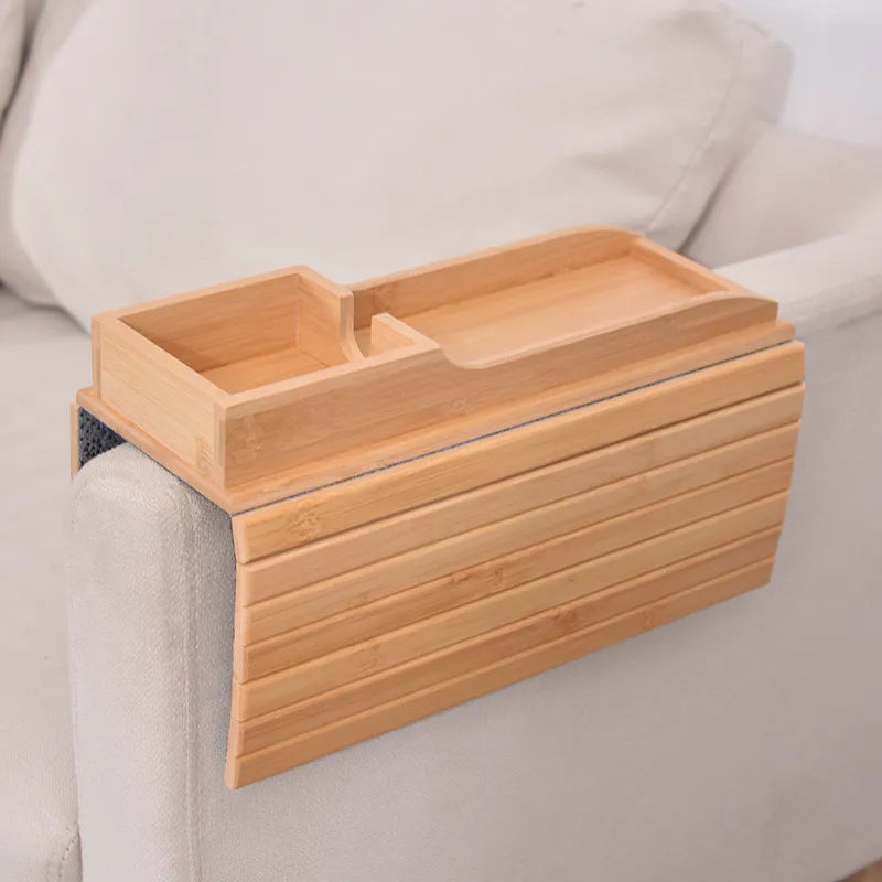 Bamboo Sofa Arm Rest Tray Zpaxo