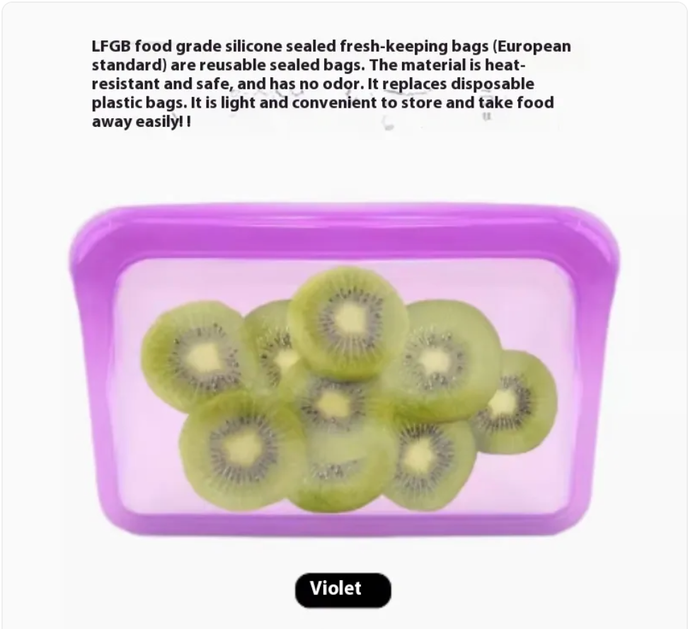 Silicone Food Storage Bag Zpaxo