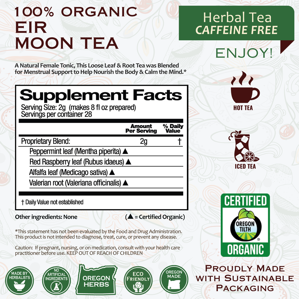 Eir Moon Organic Herbal Tea Zpaxo