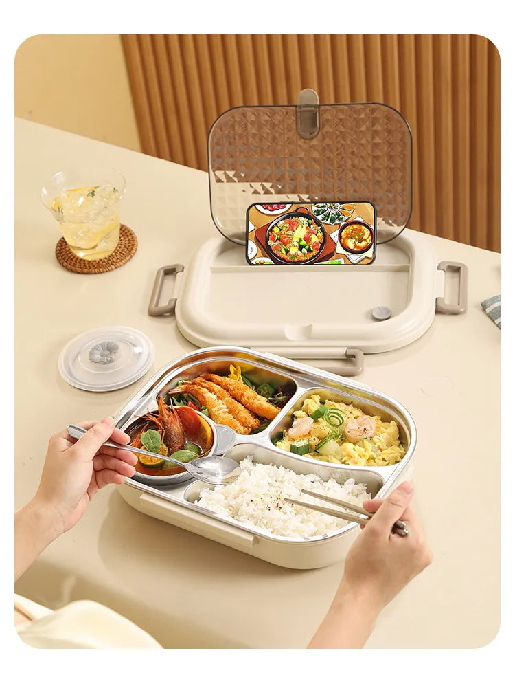 304 Stainless Steel Microwaveable Bento Box Zpaxo