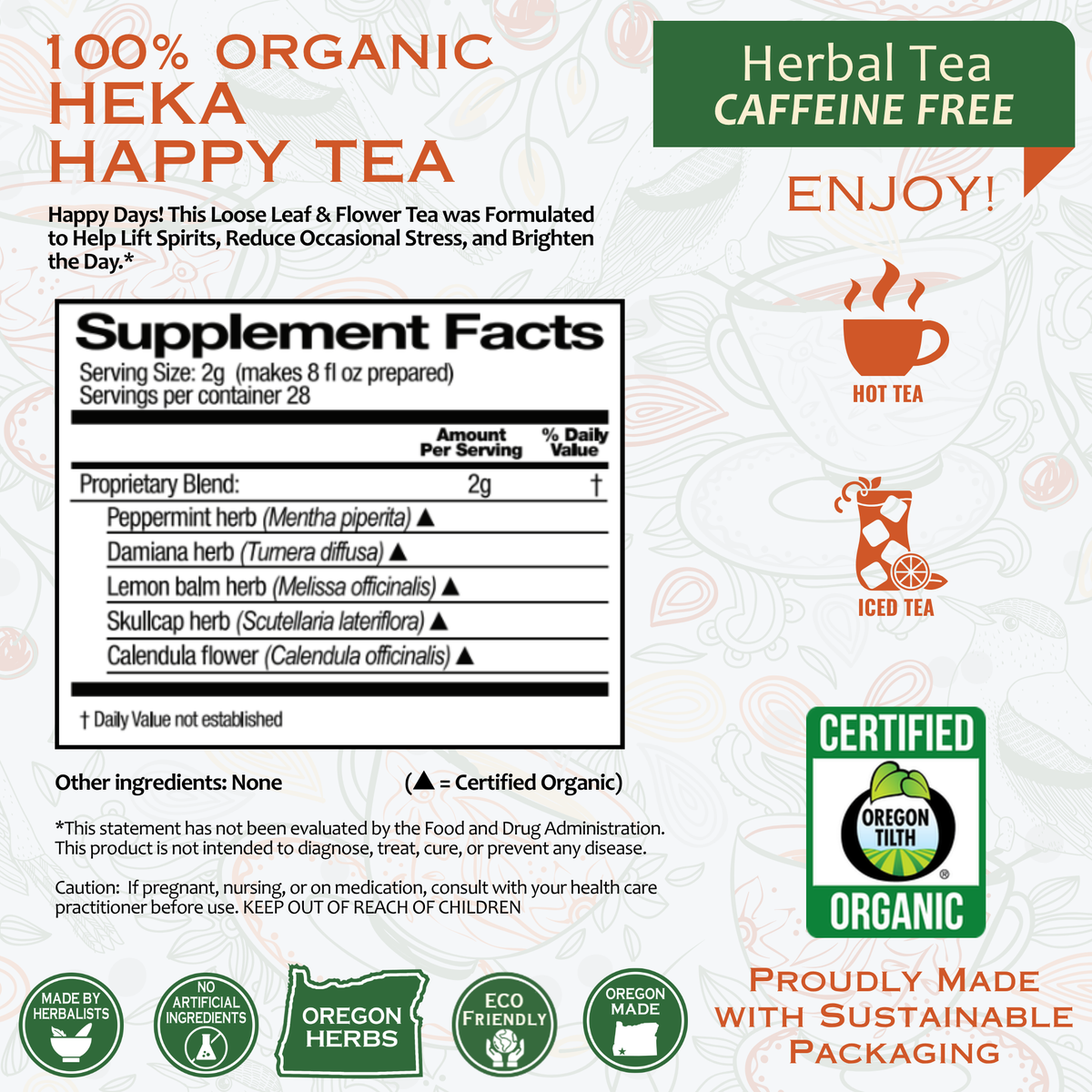 Heka Happy Organic Herbal Tea Zpaxo