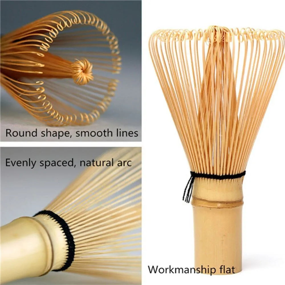 Japanese Bamboo Matcha Whisk, 64 Prongs Zpaxo