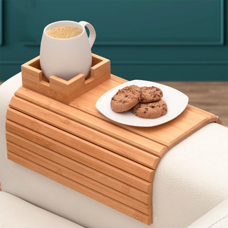 Bamboo Sofa Arm Rest Tray Zpaxo