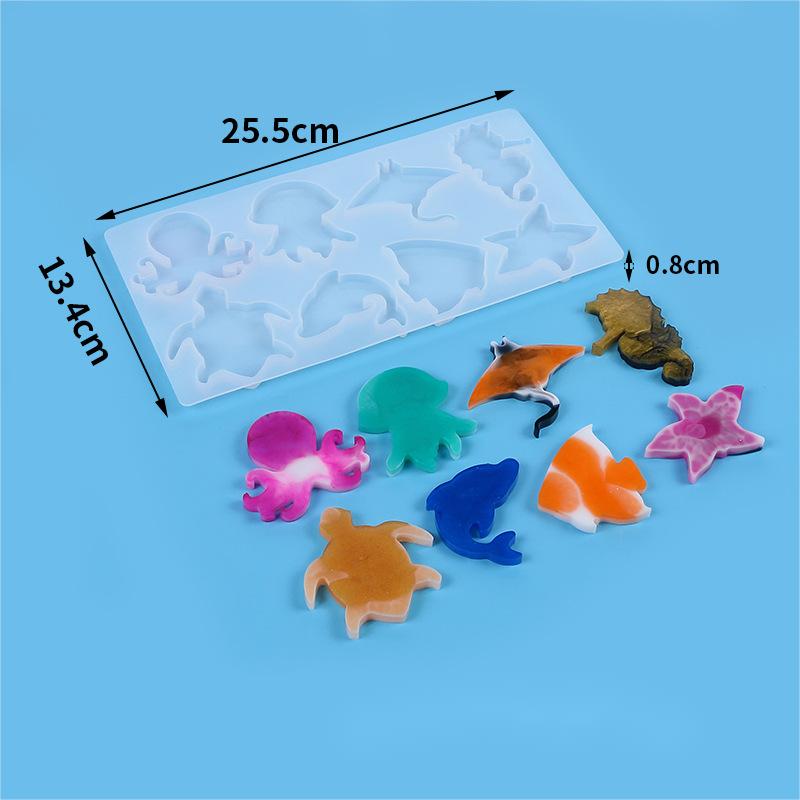 DIY Crystal Drip Silicone Mold for Keychains (1pc)