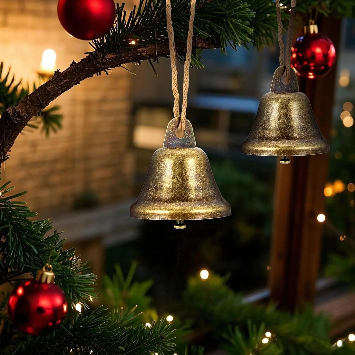 5-Pack Vintage Bronze Jingle Bells – Christmas & Wedding Decor Decorative Jingle Bells Zpaxo