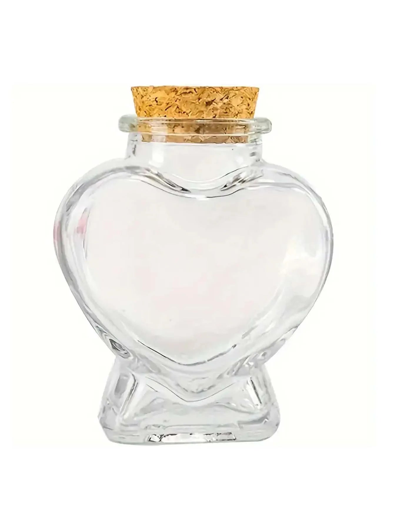Mini Heart-Shaped Glass Bottles with Cork Stoppers | DIY Crafts Mini Glass Craft Bottles Zpaxo 1pc