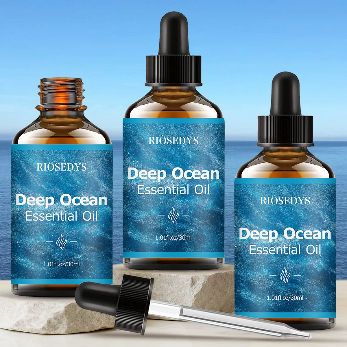 Deep ocean essential oil, with a sea breeze scent, suitable for body massage and aromatherapy, providing powerful moisturizing Zpaxo