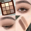 Caramel Cocoa Nine Colors Eyeshadow Palette, Glitter, Pearlescent Matte, Earthy Color, Pure Nude Makeup Zpaxo 01