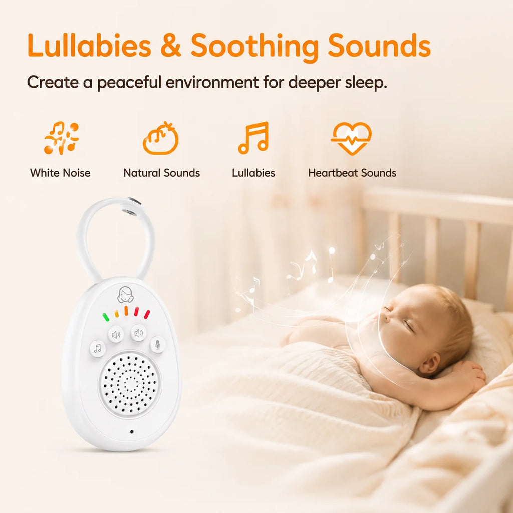 Portable Baby White Noise Machine With Lullaby Timer Travel White Noise A Pair Built in 1000mAh Battery For Sleeping Baby Adults Zpaxo