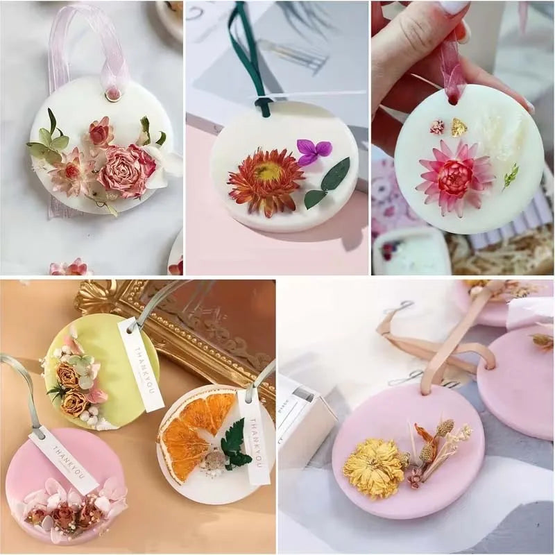 6-Cavity Round Silicone Coaster Molds for Epoxy Resin & DIY Silicone Resin Mold Zpaxo