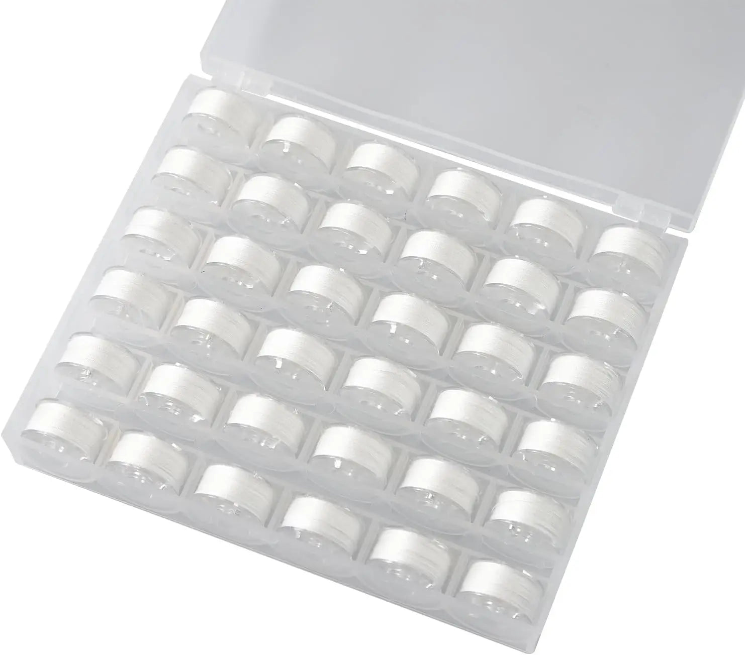 36pcs/box Prewound Sewing Machine Bobbin Threads Thread Black White for SINGER JANOME BROTHER Accessories Zpaxo white