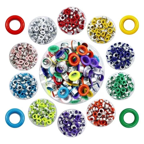 101pcs 4mm Stainless Steel Grommets & Washers | Self-Backing Craft Grommets Kit Zpaxo