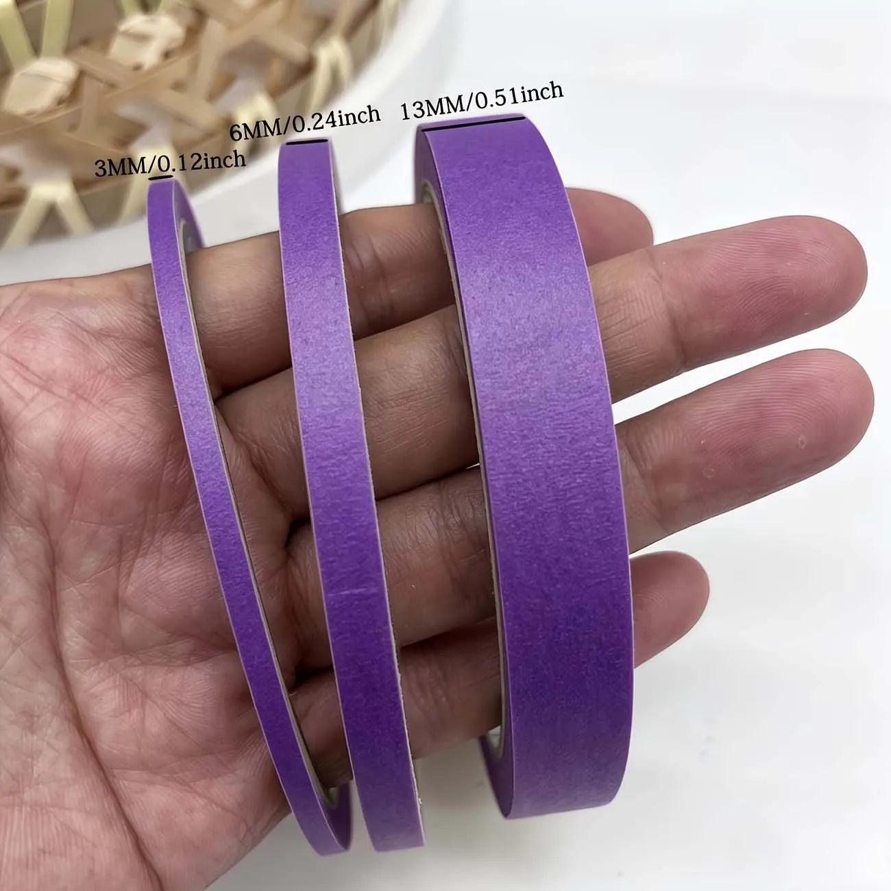 Purple Masking Tape 3 Sizes – Nail Art, Spray Painting & DIY Crafts Craft Masking Tape Zpaxo 3 rolls