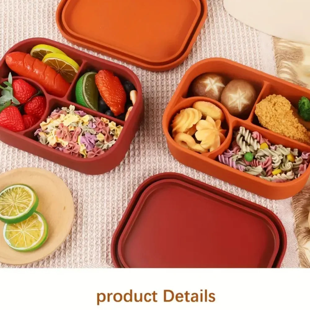 Silicone Lunch Box Reusable Container Suitable Adults Safe Use Zpaxo