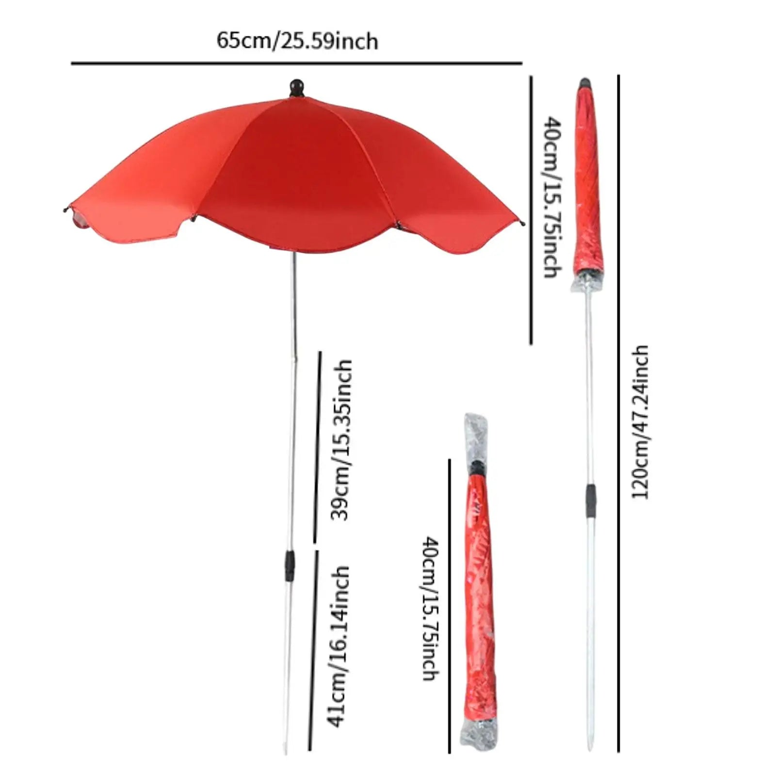 Outdoor Plant Umbrella Shade Cover Adjustable Height Canopy Telescopic for Garden Lawn Patio Flowers Potted Yard Reusable Decor Zpaxo Red