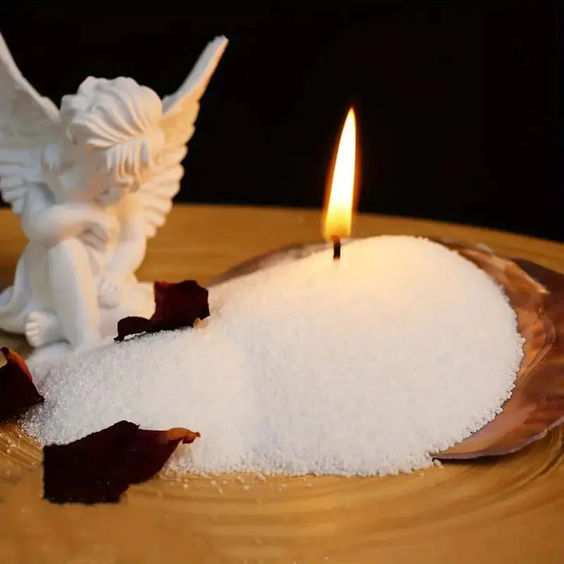 100/200G Sand Wax Ice Flower Wax Wholesale DIY Scented Candle Making Supplies Snowflake Wax Pearl Wax Sand Painting Materials Zpaxo