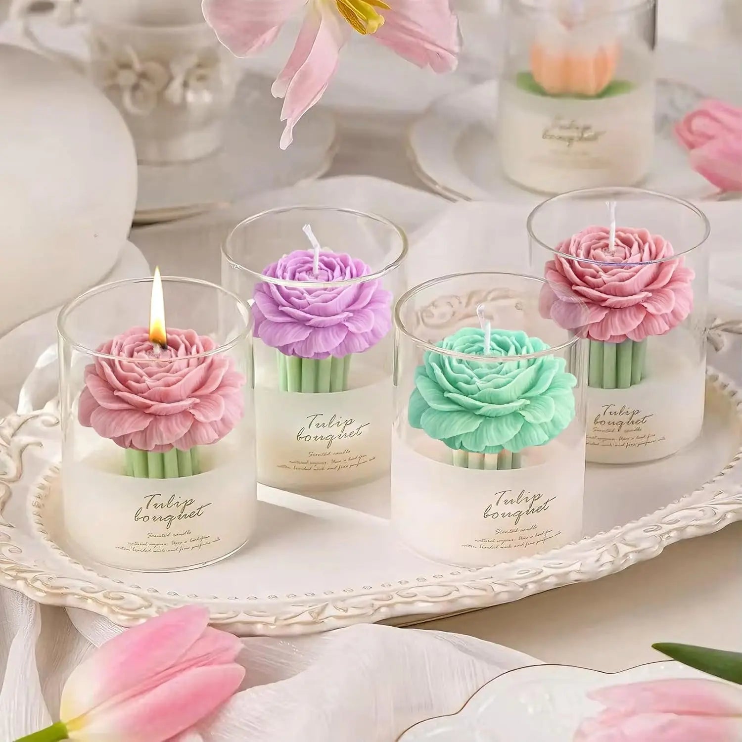 3D Peony Silicone Mold – Candle, Fondant & Cake Decor Silicone Craft Mold Zpaxo