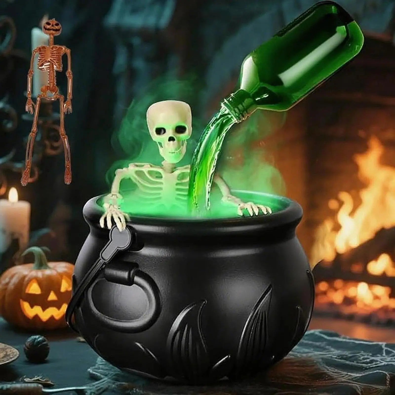 Halloween Witch Cauldron Mist Maker with Lights & Fog Halloween Mist Maker Zpaxo