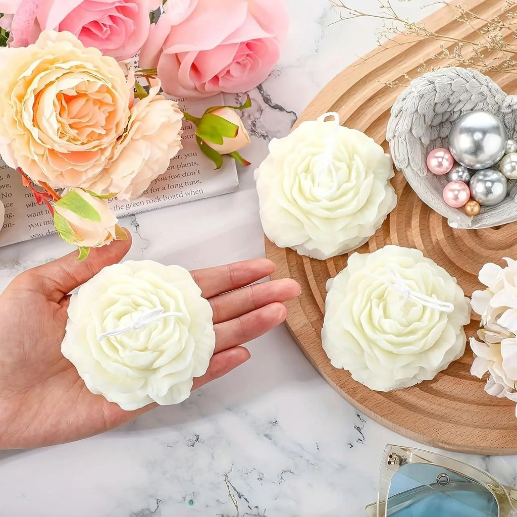 3D Peony Silicone Mold – Candle, Fondant & Cake Decor Silicone Craft Mold Zpaxo