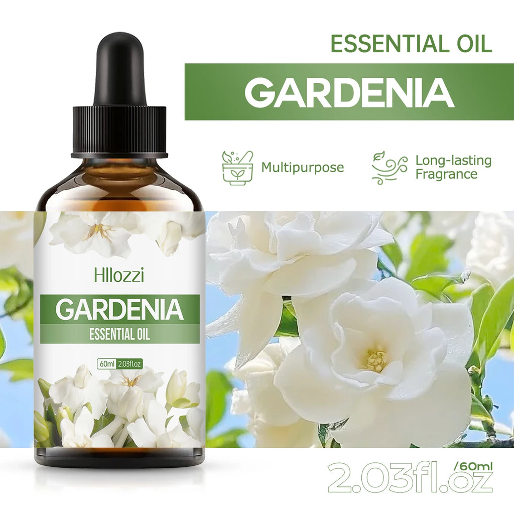 Gardenia essential oil, a pure floral scent, suitable for body massage and hair care, can also be used in a diffuser Zpaxo