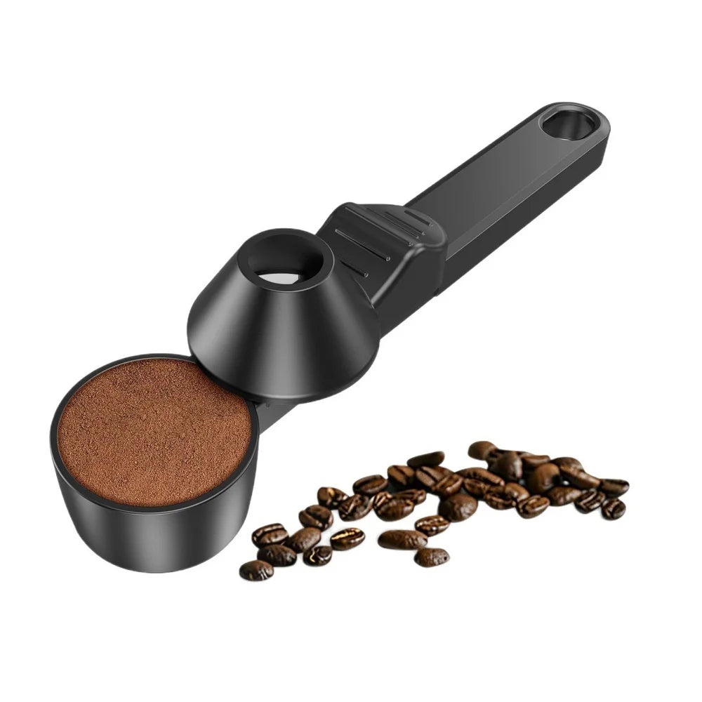Coffee Spoons Funnels Reusable Refillable Pods Measuring Powder Zpaxo black